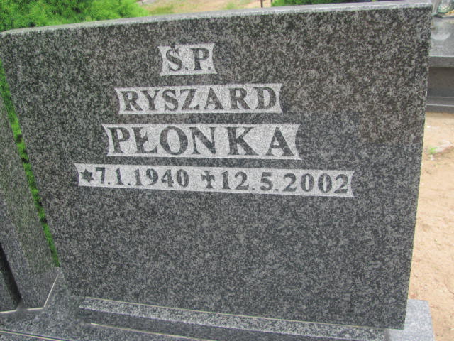 Ryszard Płonka 1940 Kaliska - Grobonet - Wyszukiwarka osób pochowanych