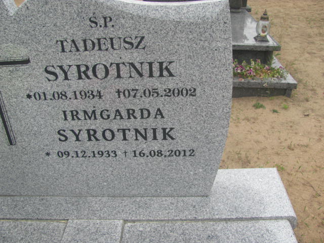 Irmgarda Syrotnik 1933 Kaliska - Grobonet - Wyszukiwarka osób pochowanych